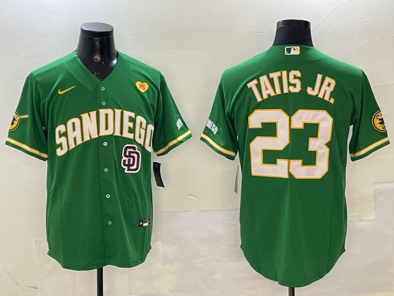 Men San Diego Padres #23 Tatis jr Green Jointly Name Game Nike 2025 MLB Jersey style 6->san diego padres->MLB Jersey